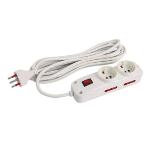 Alargue CONTACTUM 2 schuko +4 modular 3 mts BLANCO (716397)