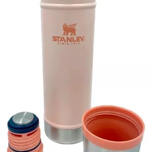 Termo STANLEY 600ml con tapón cebador ROSADO.