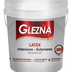 Látex GLEZNA exterior-interior BLANCA 3.6lts