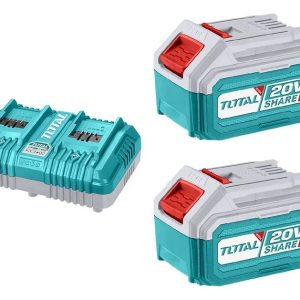 SET DE 2 BATERIAS LITIO 5AH 20V + 1 CARGADOR DUAL
