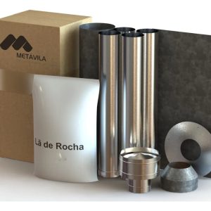Kit p/instalac.TECHO(caños+platina+somb)150mm
